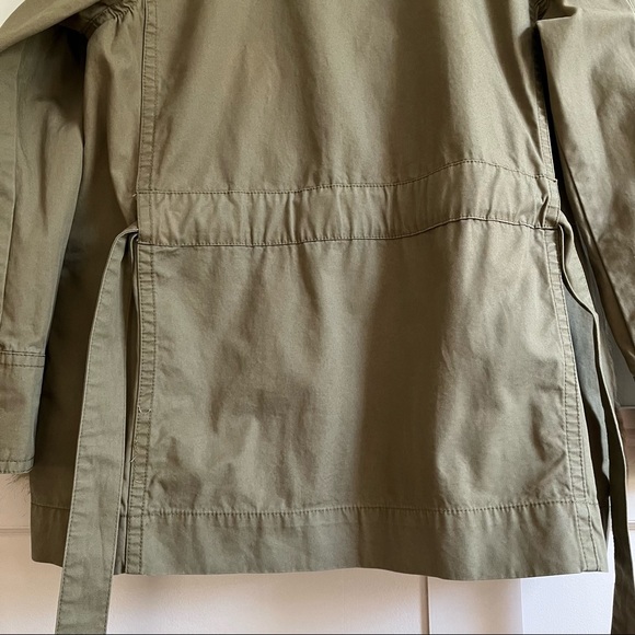 Anthropologie Faux Fur-Trimmed Field Parka Olive Green Jacket Women’s Medium - Picture 13 of 16